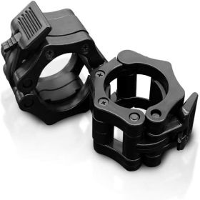 2 Inch Barbell Collar Standard Non-Slip Barbell Clamps for Weightlifting Fitness Strength Training Quick Release Adjustable 1 Pair Weight Plate Clips