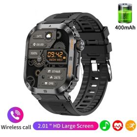 Multifunctional Waterproof Alarm Clock Large Dial Smart Reminder Watch (Option: Tape Black Shell)