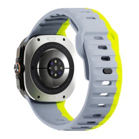 Applicable Watch Ultra Wave Reverse Buckle Silicone 47mm Strap (Option: Wild Path Gray Green-Samsung Ultra47mm)