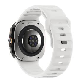 Applicable Watch Ultra Wave Reverse Buckle Silicone 47mm Strap (Option: White-Samsung Ultra47mm)