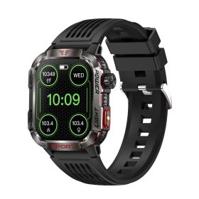 HT29 Smart Watch Bluetooth Calling Heart Rate Blood Pressure Health Monitoring (Color: Black)