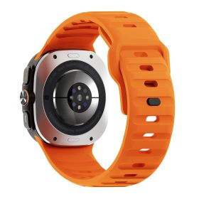 Applicable Watch Ultra Wave Reverse Buckle Silicone 47mm Strap (Option: Orange-Samsung Ultra47mm)
