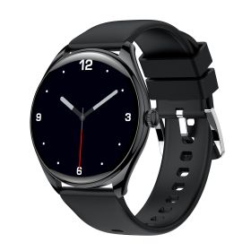 Ultra-thin 143-inch Smart Watch Heart Rate Blood Oxygen Bluetooth Calling Voice Assistant (Color: Black)